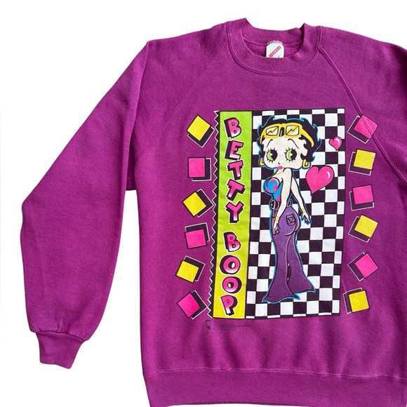 Jerzees Other - 90s Vintage Betty Boop Crew Neck 1994 Purple Sweatshirt
